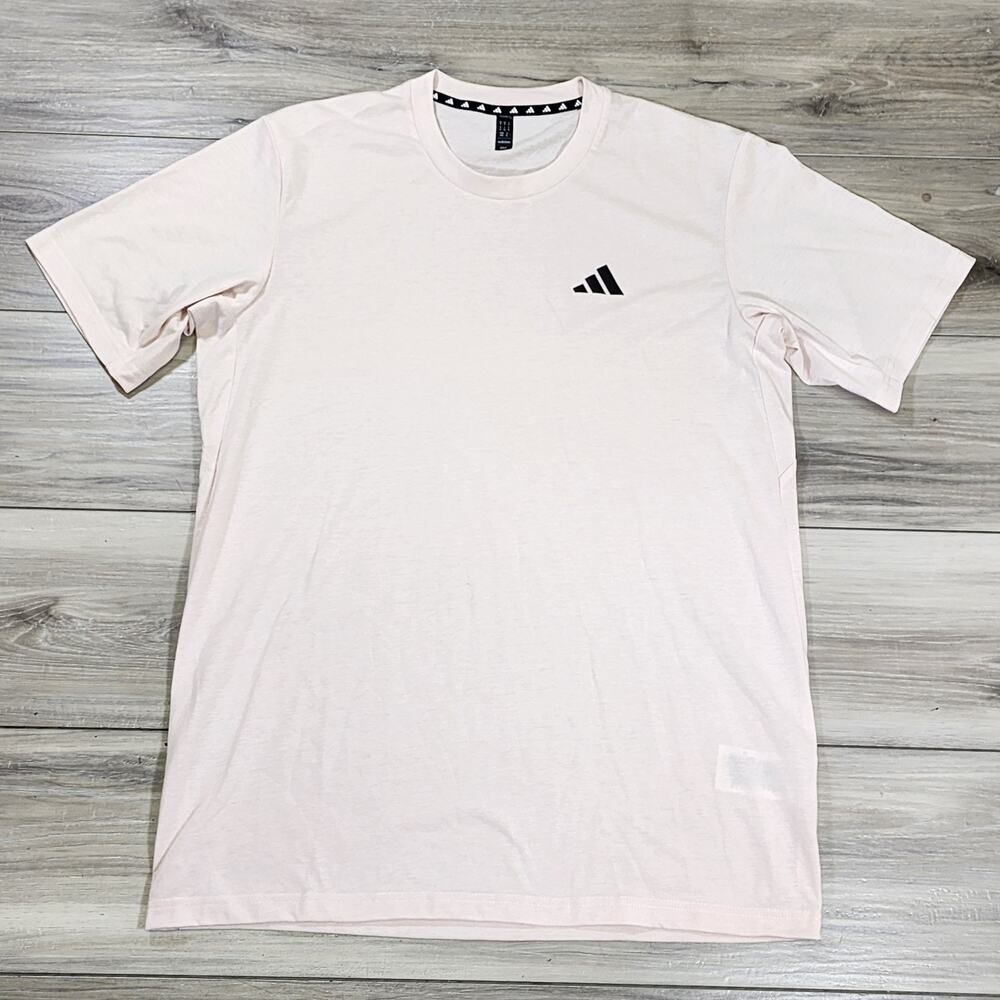 adidas Tee Men's Medium Light Pink Logo